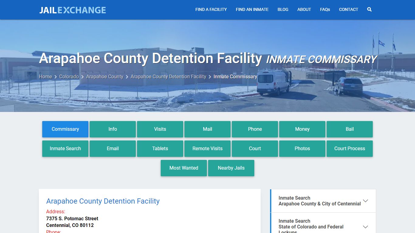 Arapahoe County Detention Facility Inmate Commissary - Jail Exchange